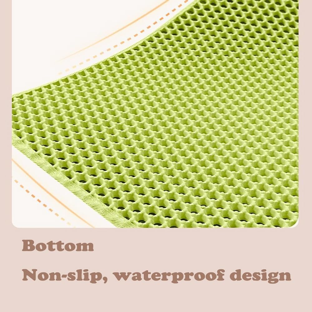 Mata Pod Kuwetę Dla Kota | Dwuwarstwowa, Wodoodporna, Wytrzymała,(Beige,Size:60*90cm)