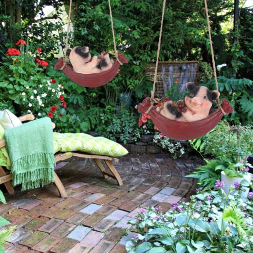 Standbeelddecor, het standbeeld van de harswerf, parkdecoratie voor de binnenplaats van de binnenplaatsgemeenschap Toneeldecoratie(Swing bloem varken) - Image 7