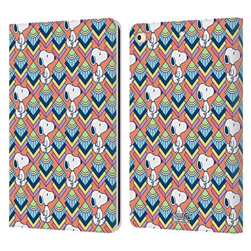 Étui Peanuts Snoopy pour iPad 9.7 (2017/2018) housse portefeuille en cuir orange protection