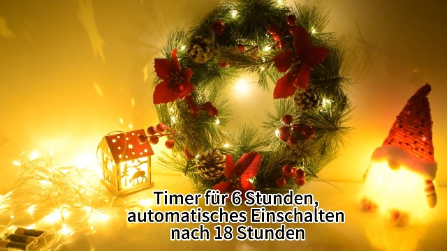 Beleuchteter Türkranz Für Weihnachten – 30 Cm, Mit Timer & 8 Lichtmodi | Weihnachtsdeko Für Haustür & Wohnung