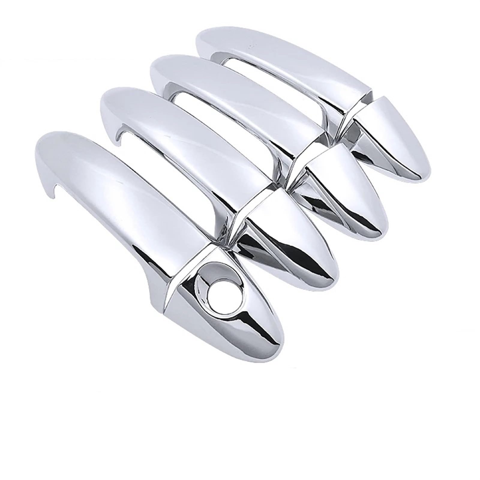 Mrrrvfoex Silver Door Handle Trim Compatible With For Ecosport Bk Mk2 2014 2015 2016 2017 2018 2019 2020 2021 2022 2023 Car Exterior Door Handle Decoration Shell(Silver)