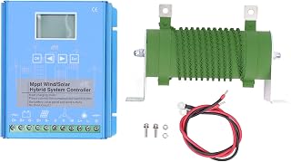 Hybrid Wind Solar Charge Controller 800W MPPT 24V 48V with LCD Screen - Supercharged Efficiency, Dump Load Control, Compatible with Wind s and Solar Panels