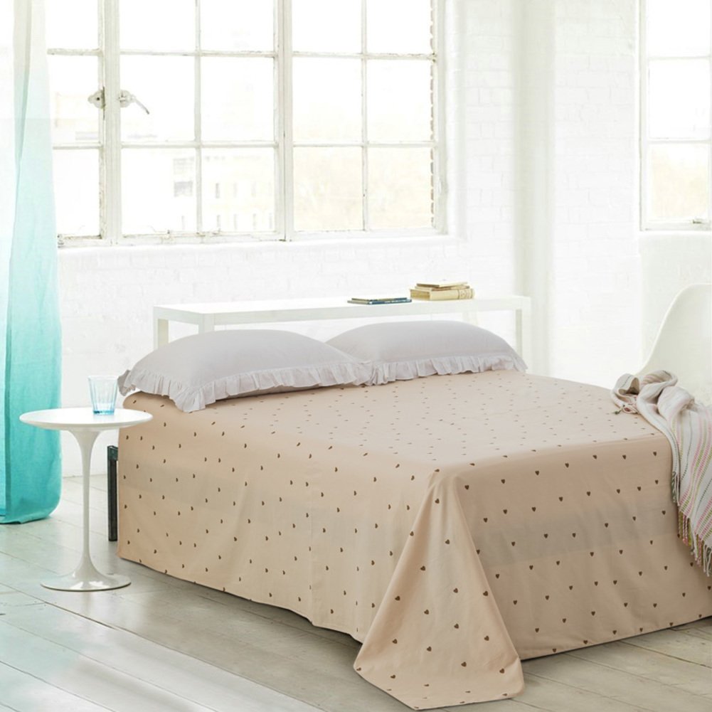 Draps en coton et toile de lin, drap de lit 230x245cm en coton sergé pour literie de foyer