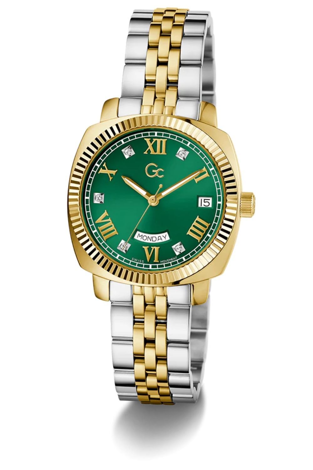 Guess Collection Square 34mm Green Dial Analog Women Watch