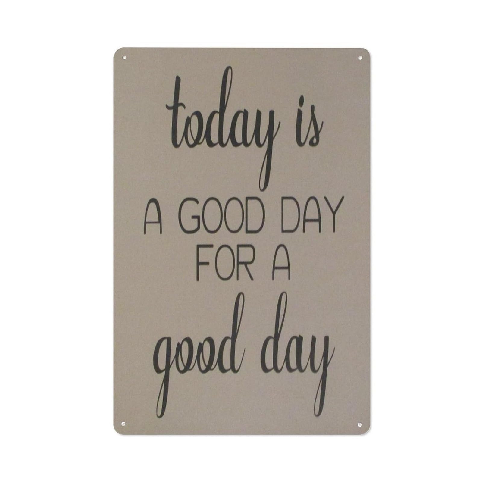 IDGTTLDF Inspirational Wall-Art with Quote Today Is A Day To Have A Day Rustic Farmhouse Metal Tin Sign for Home Decor Kitchen Living Room Office 8 X 12 inch