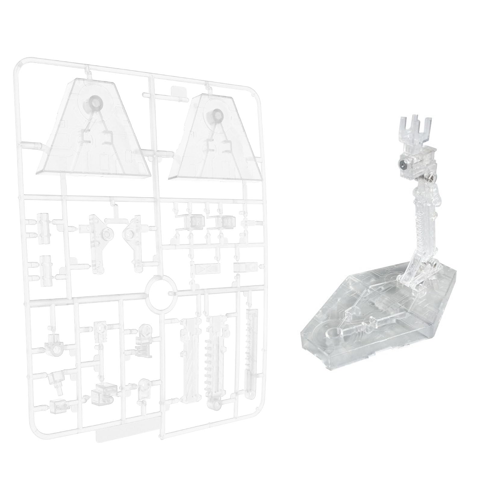 5 Pack Action Figure Stand Set Hobby Action Base pour SD BB RG HG 1/144 Modèle Modèle Affichage de jouets Poutien du support de poupée en plastique (transparent)