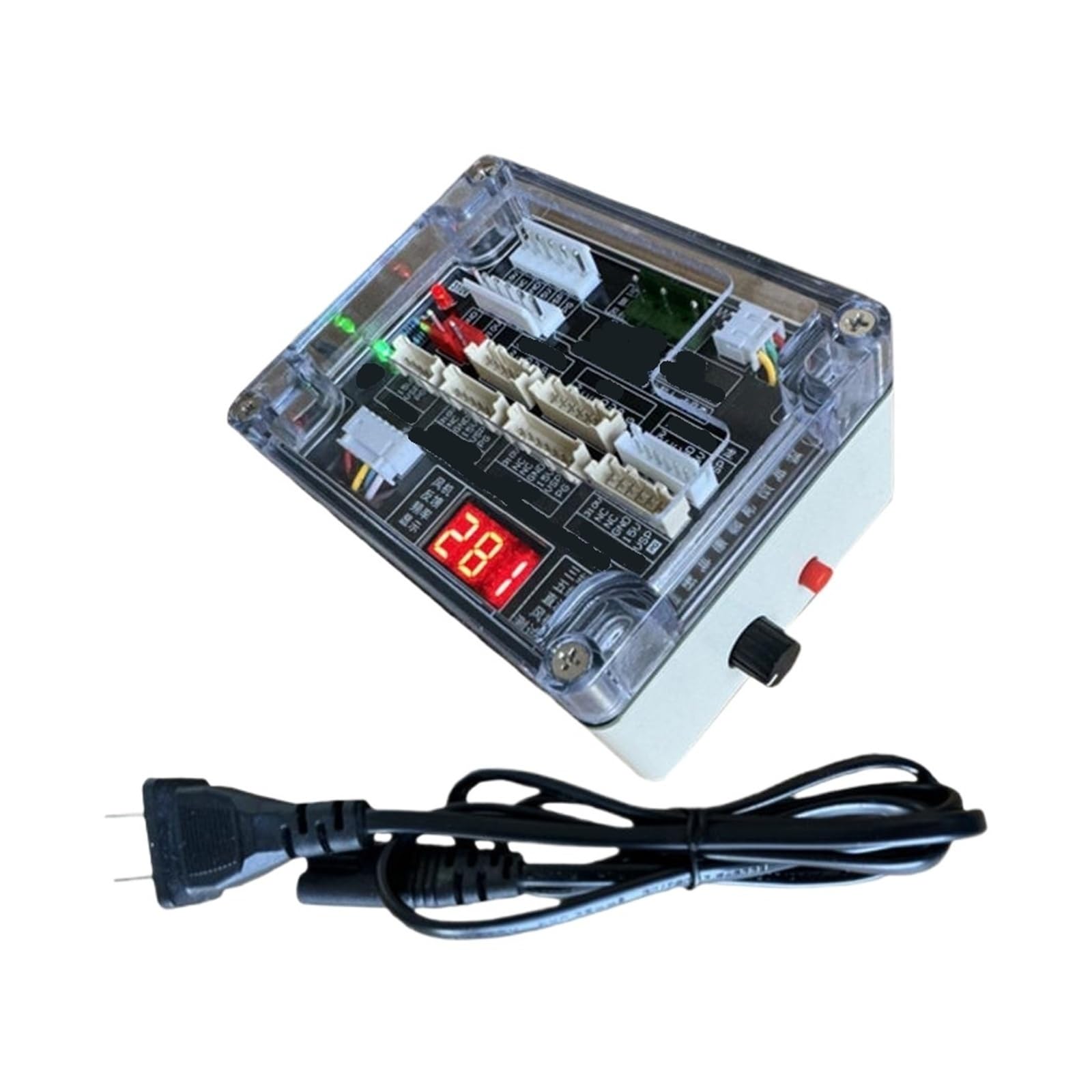 Aire acondicionado de coche, Detector de ventilador de CC de 3/5 cables, placa de accionamiento de ventilador de CC, herramientas de inspección automotriz(White)