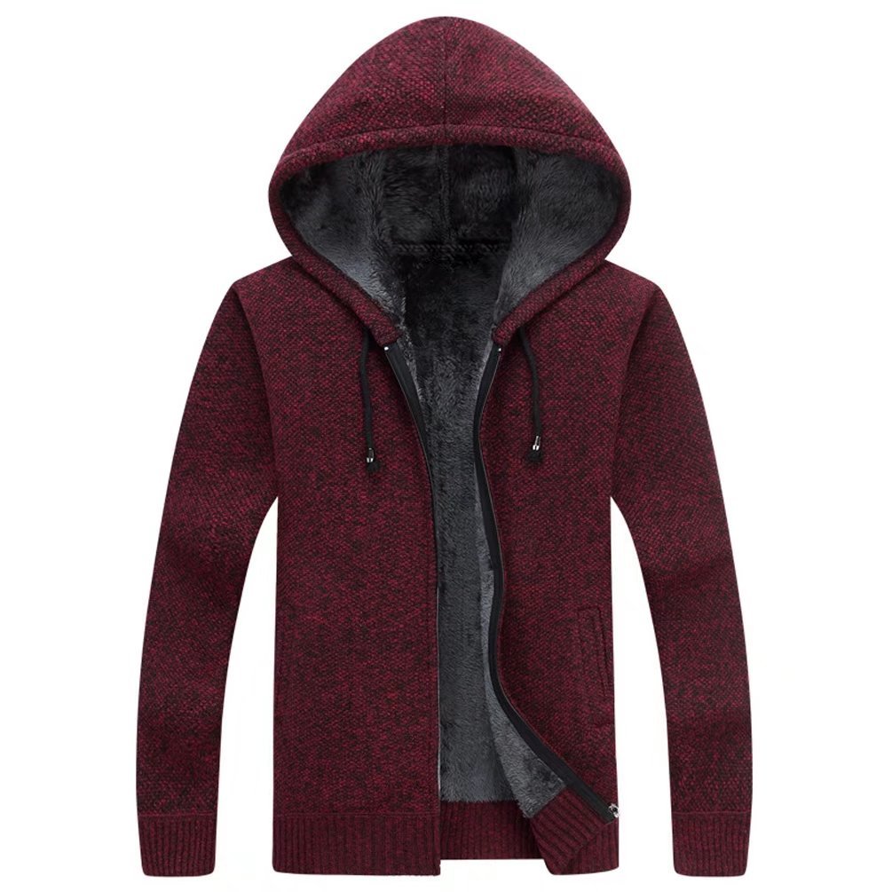 1 X RAW Customer Returns KTWOLEN Mens Knitted Cardigan Full Zip Sweate