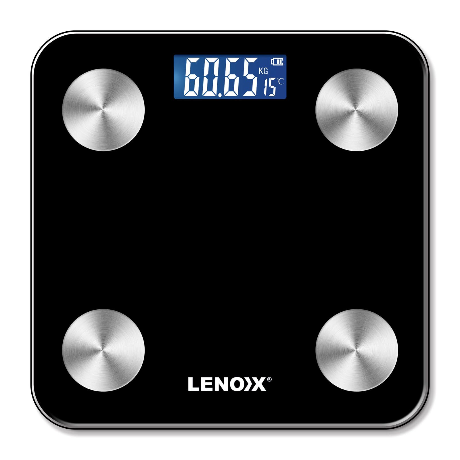 Lenoxx Smart Body Scale w/ Bluetooth, Led, Weight Tracking & Recording