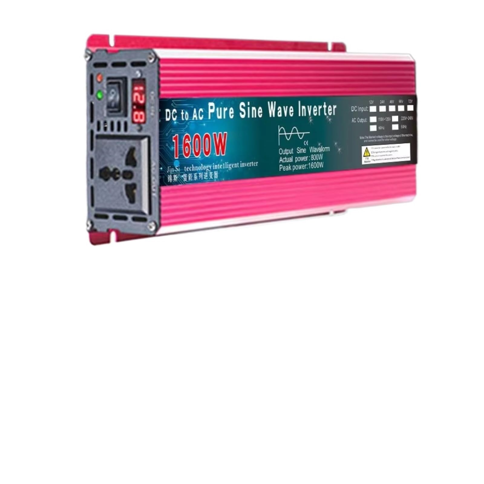 Inversor De Corriente Convertidor Voltaje Onda Sinusoidal Pura 12 V 220 V 1000 W 2000 W 3000 W CC 24 V 48 V 60 V A CA 220 V Microinversor Coche Inversor Onda Pura(1600W,48V,10-120V 60Hz)