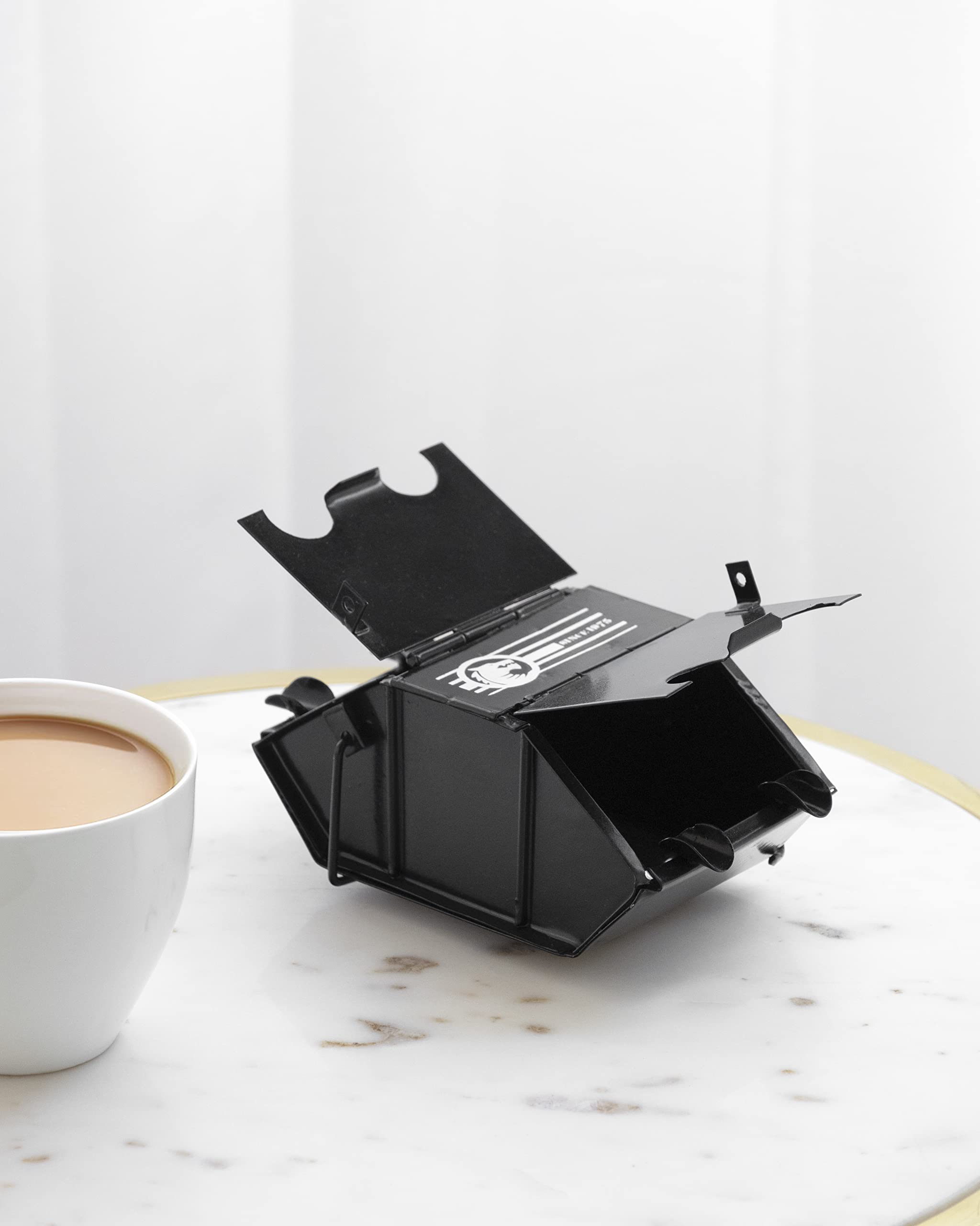 Kalakari kake Black TNK Ash Tray - Metal Cigarette Ashtray with Lid - Portable & Durable - Perfect for Smokers-image-31