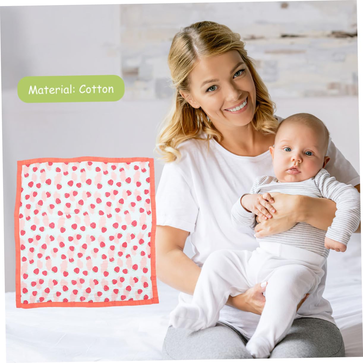 Sosoport Asciugamano Coperta in Cotone per Bebè, Morbido e Delicato, Altamente Assorbente, Stampe Cartoon, per Bagno e Avvolgere