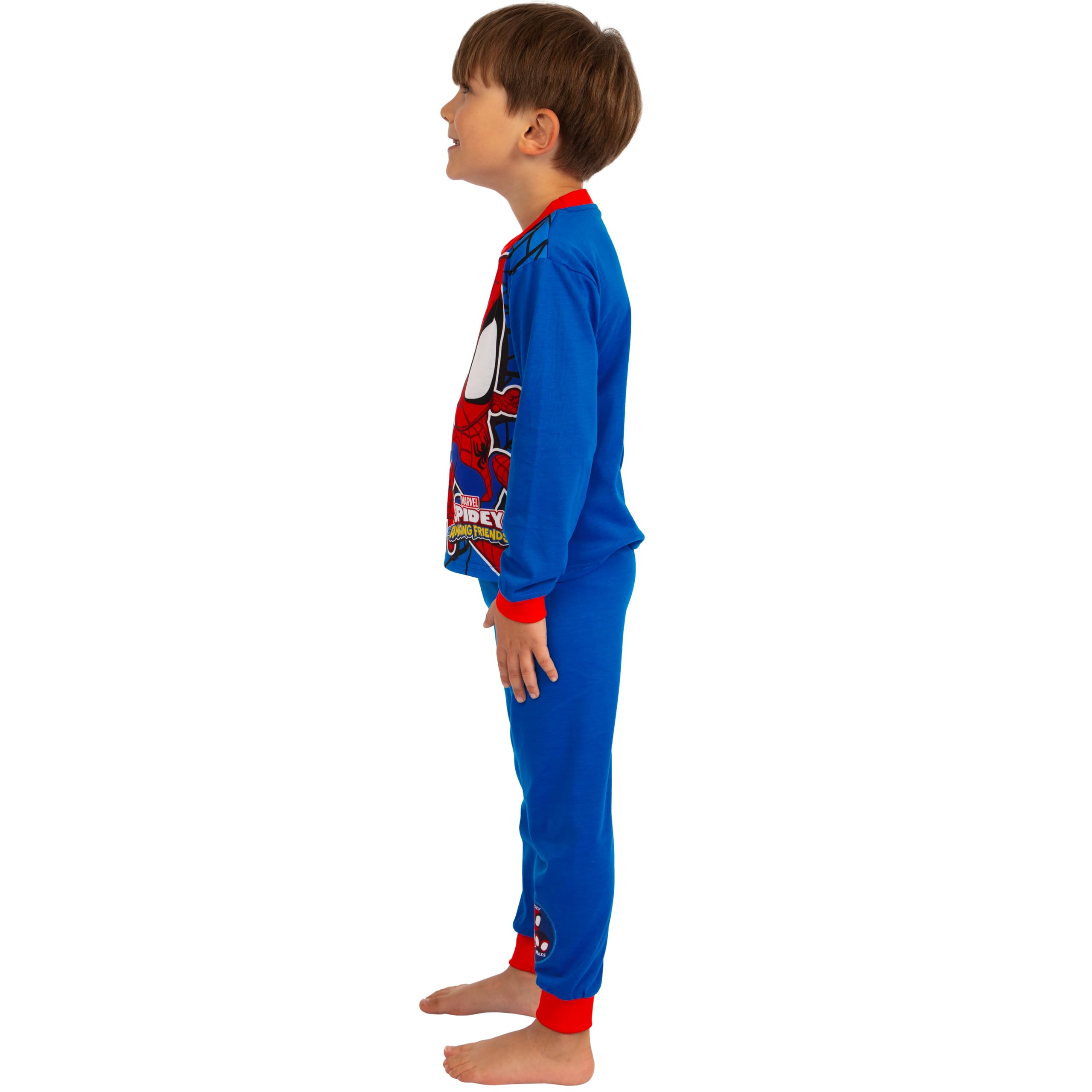Marvel Pyjama Spiderman pour Enfants | Pyjamas pour Enfants | Vêtements de Nuit d'hiver pour garçons | Ensemble de Nuit pour garçons | 2 à 8 Ans