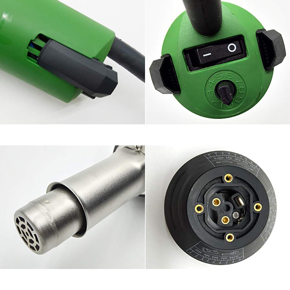 110V Professional Hot Air Welding Kit Plastic Heat Gun Accessories 1600W for PVC Plastic Flooring Linoleum Vinyl Floor — view 4