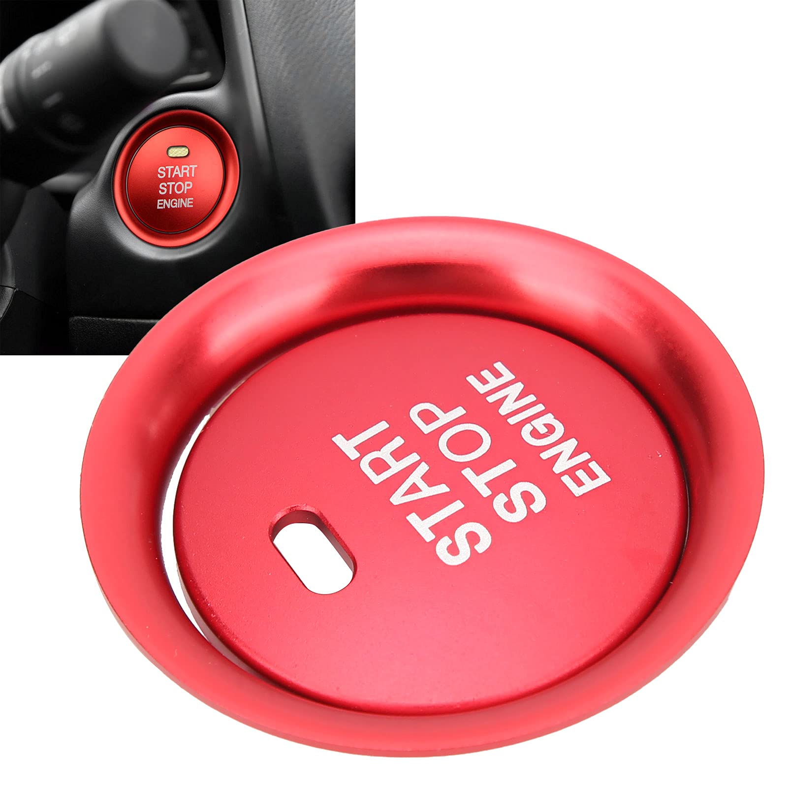 Coperchio Pulsante Accensione Auto - Rotante, Universale, In Lega