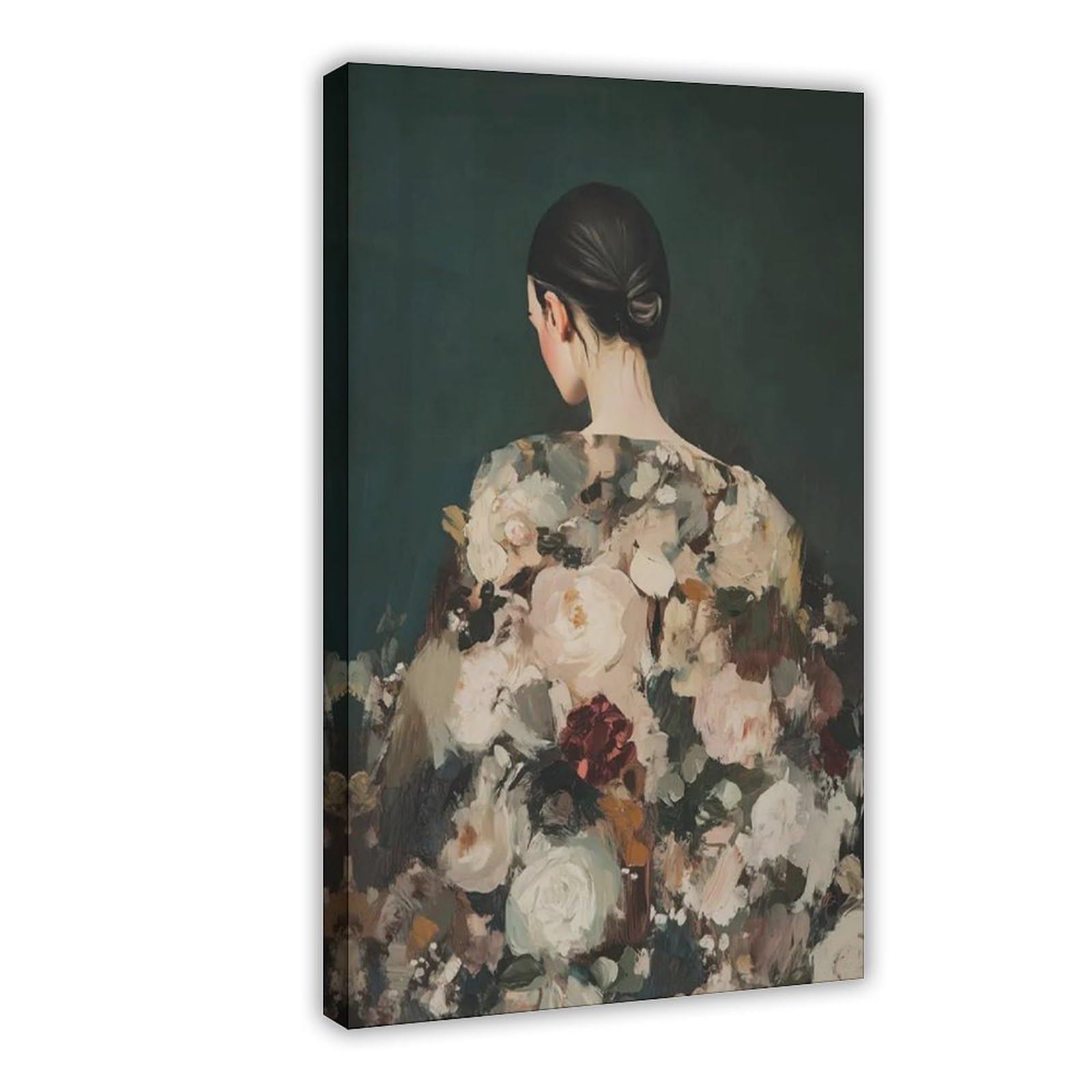 Bncedjk Women's Emerald Green Abstract Art. Canvas Poster Wall Art Print Picture Paintings 20X30inch(50X75cm)