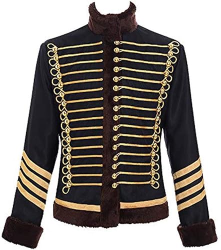 Chaqueta para hombre gótica Steampunk Parade Militar Marching Band Drummer Breasted Prom Vintage Suit Coat