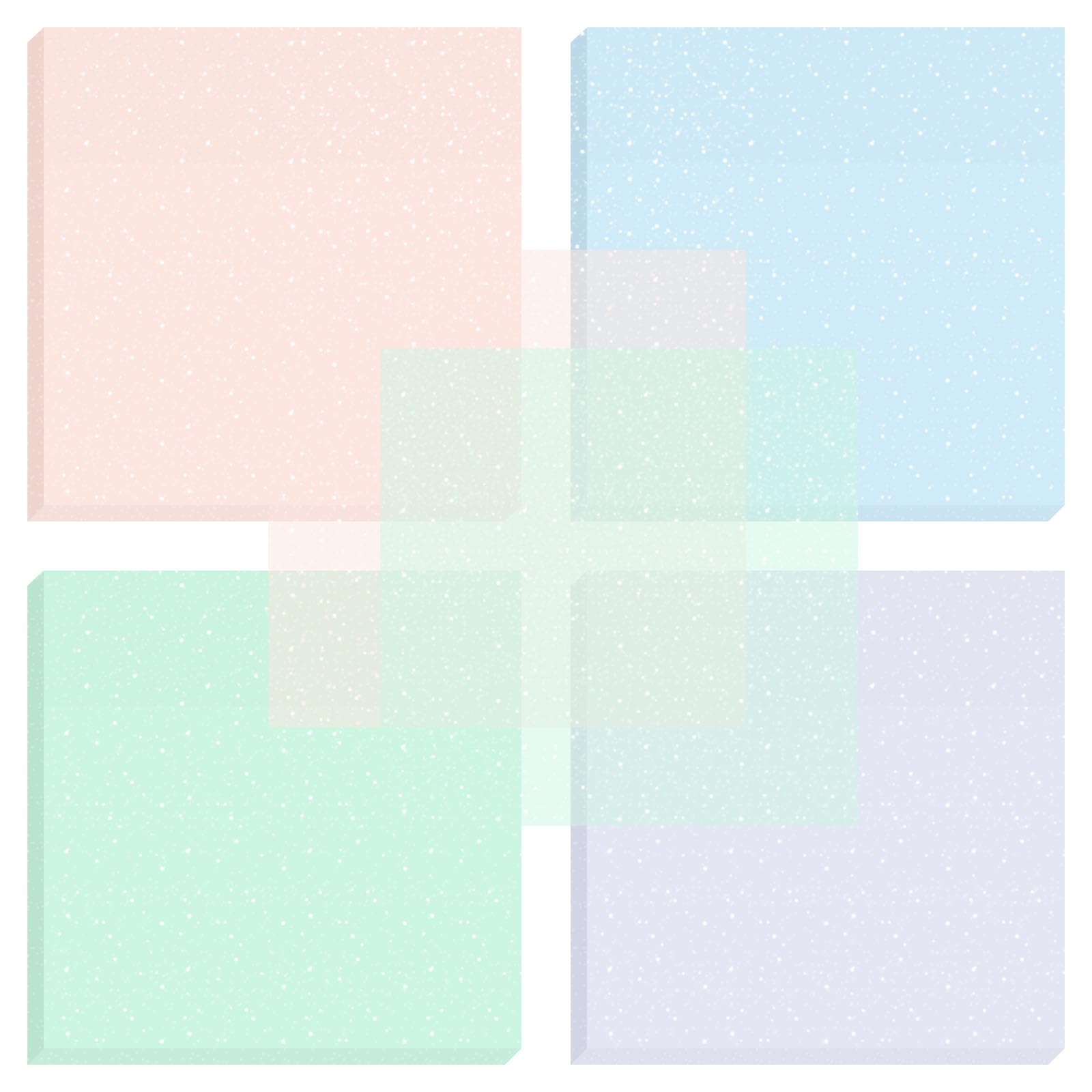 BAYTORY Lot De 500 Feuilles De Notes Adhésives Transparentes, 3 X