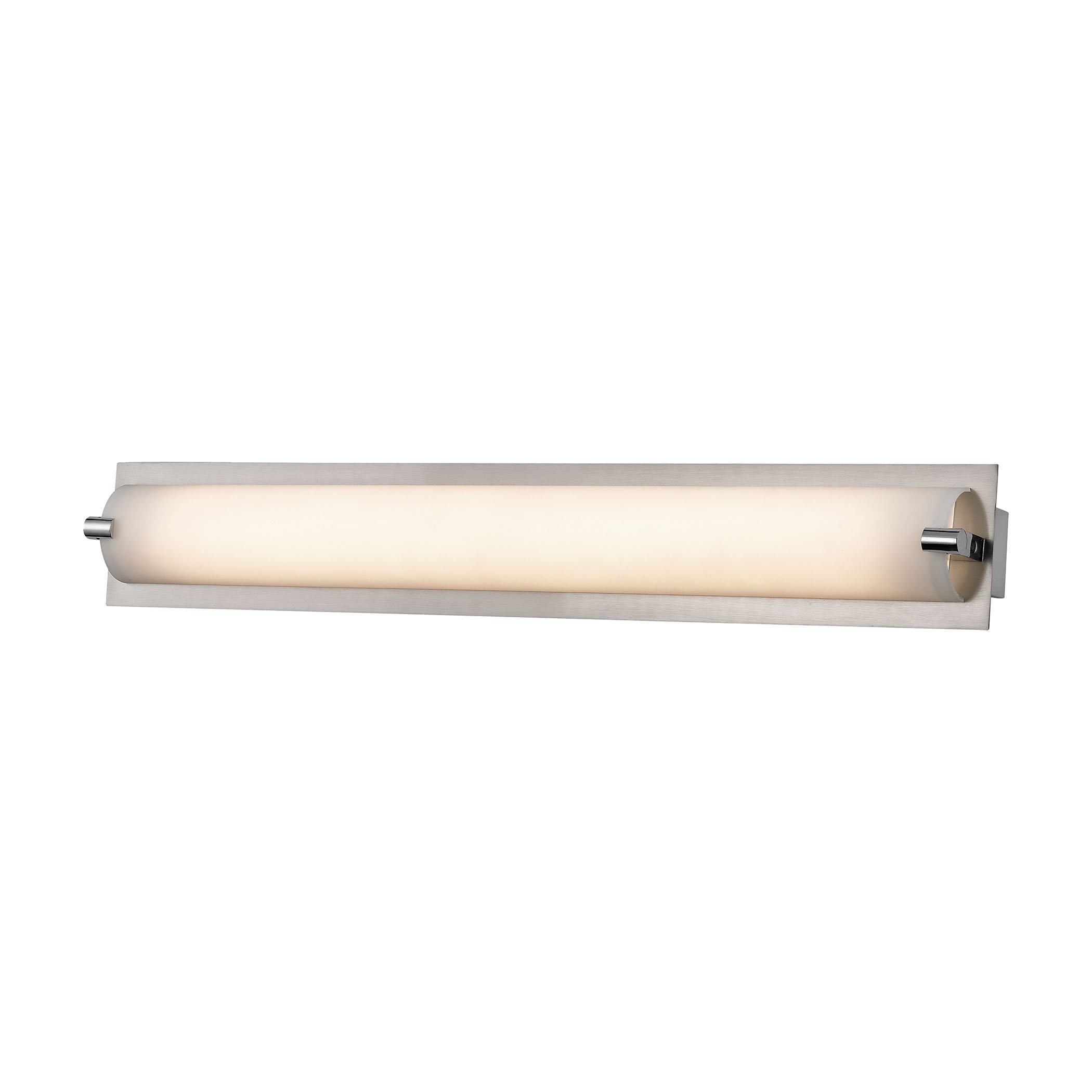 Piper 1 Light Vanity In Satin Nickel With Frosted Glass - Small