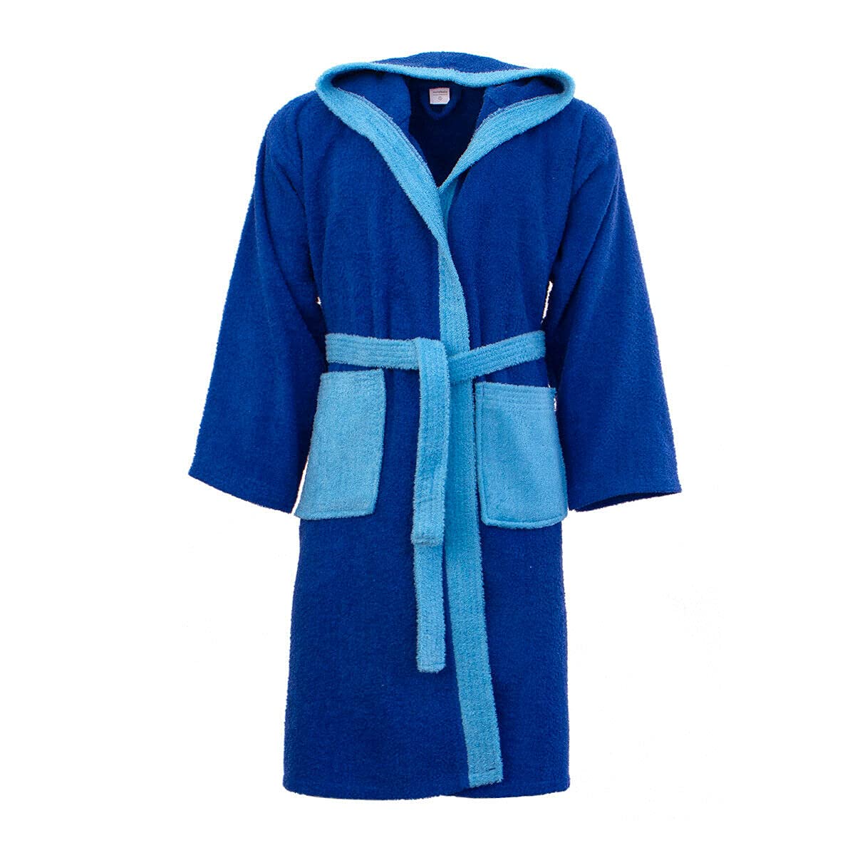 Morbidissimi Accappatoio Spugna Adulto Bicolor Con Cappuccio, Cinturino e 2 Tasche, Accappatoi Uomo Donna Morbidi 400 gr/mq Puro Cotone Y780