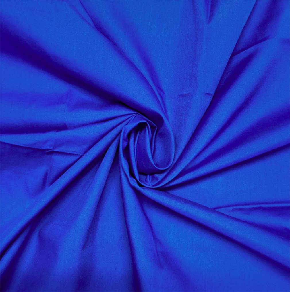 Plain Polycotton Fabric Poly Cotton Dress Craft 115cm 45" Wide Colours Per Metre by Accessories Attic Limited (Royal Blue)
