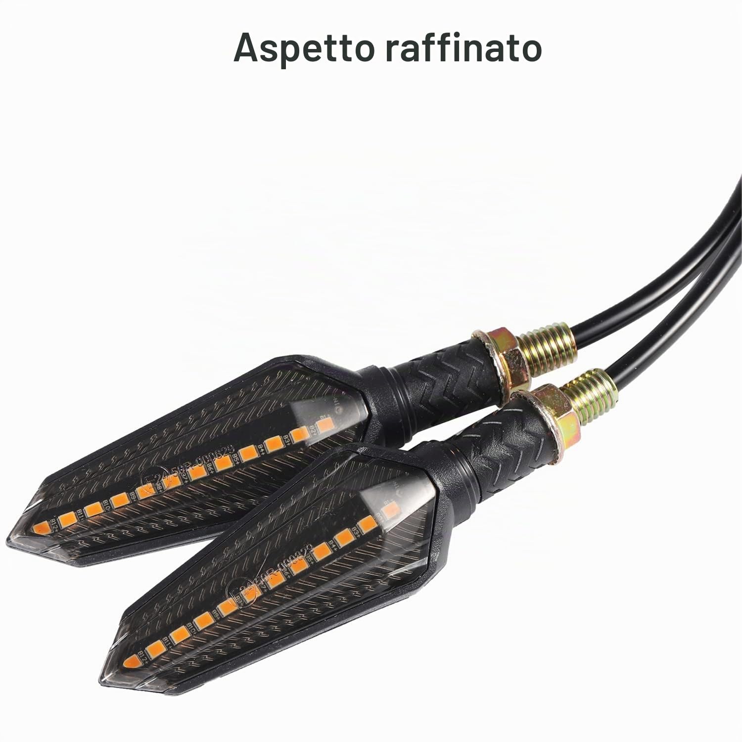 Greluma 4 Pezzi Moto 12 LED Lampeggianti Indicatori Ambra Impermeabile
