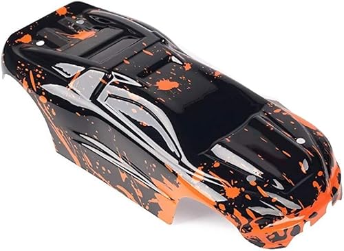 Miniatura 5 de SummitLink Reemplazo de cuerpo personalizado compatible con naranja fangoso sobre negro para automóvil o camión RC escala 1/16 (camión no incluido)