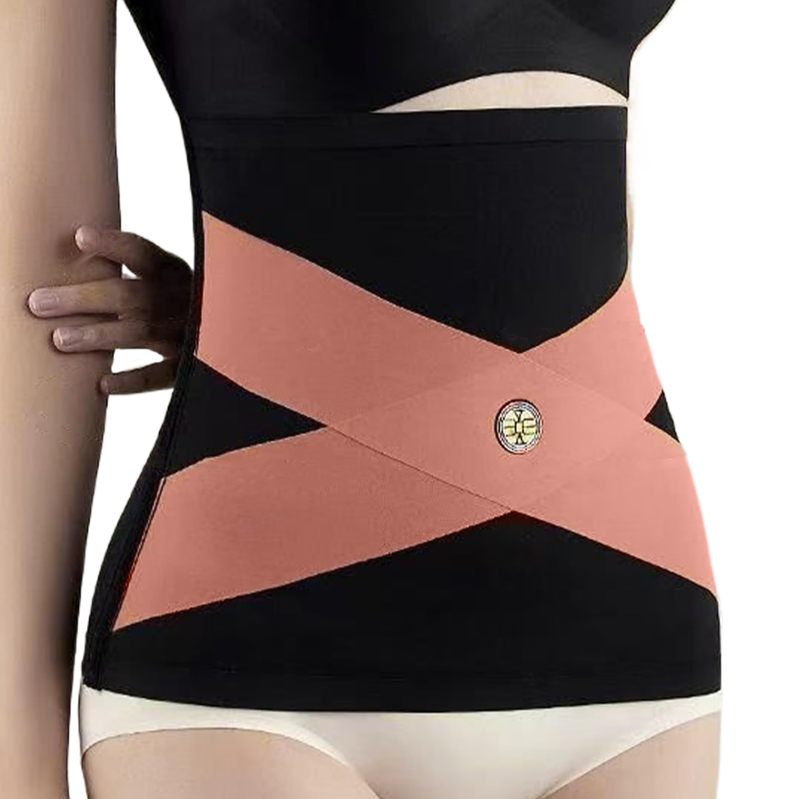 Waist Trainer for Women - Adjustable Compression Waist Trainer for Women | Washable Seamless Belly Band, Elastic Nylon Girdle for Travel, Home, Gym, Dorm Black