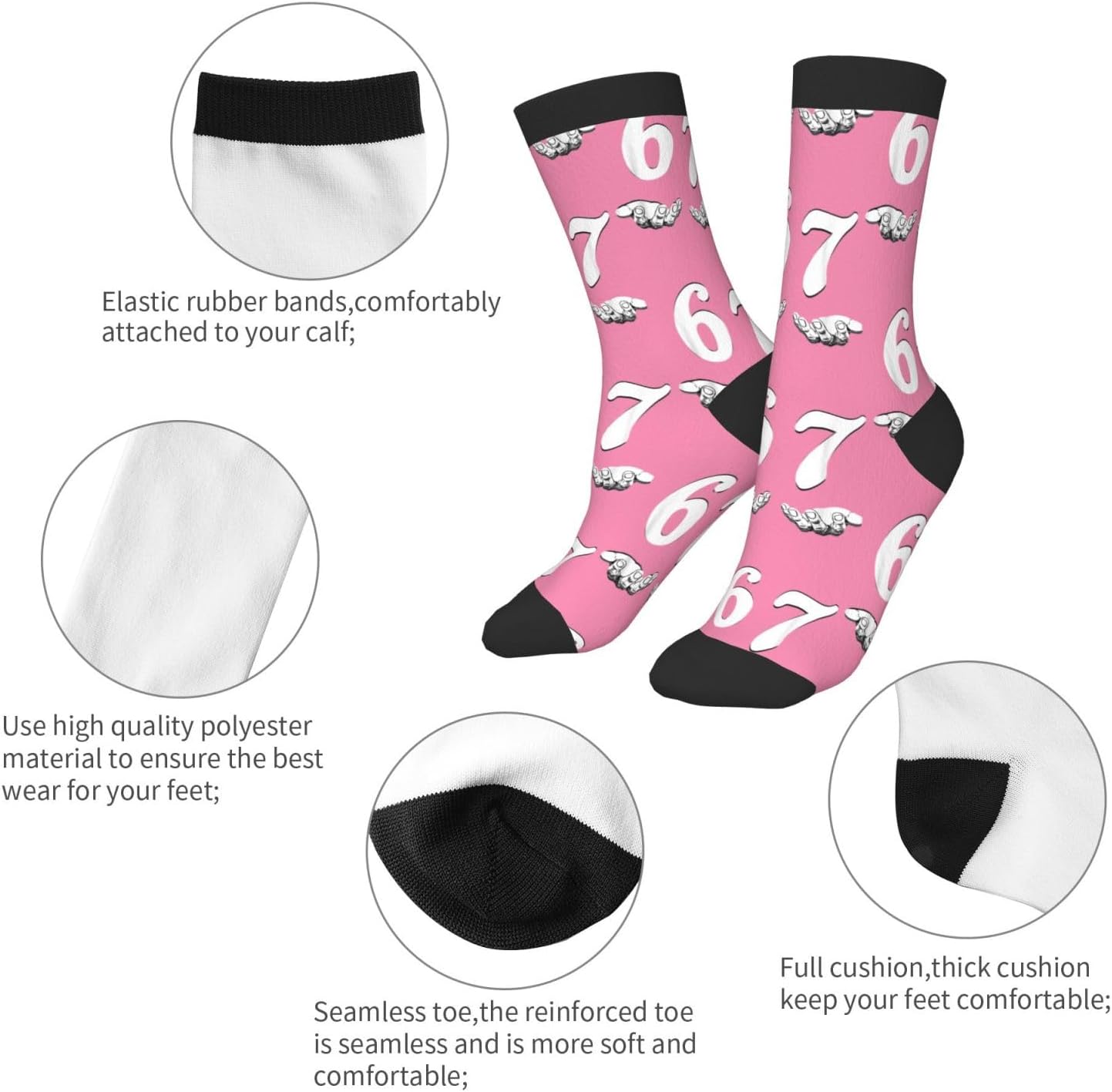 67 Meme Crew Socks Funny Gifts For Boys Girls - Image 7