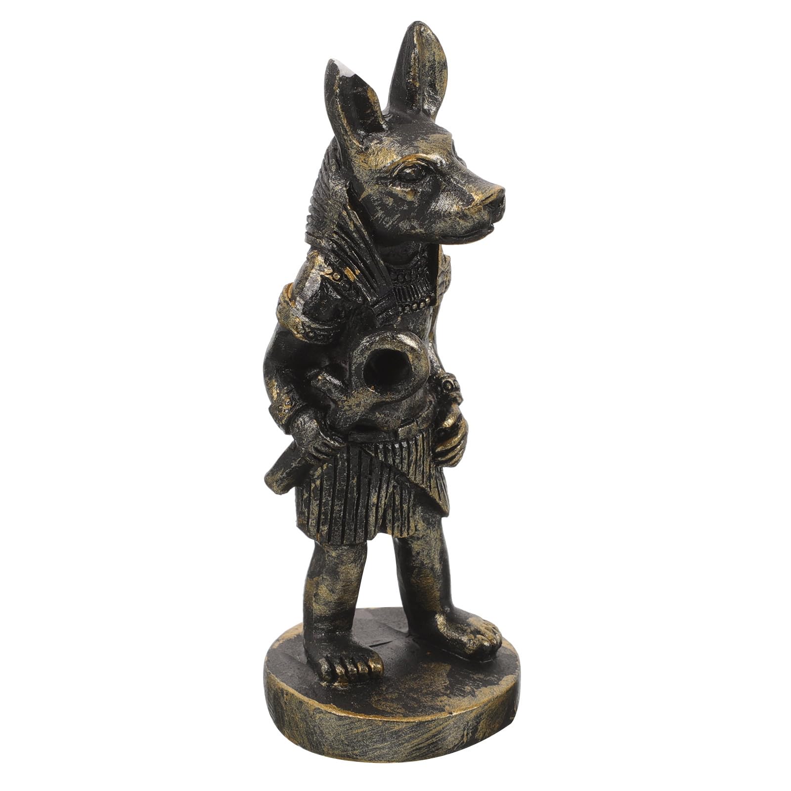 Statue en résine Anubis noir, un ornement unique aux finitions soignées