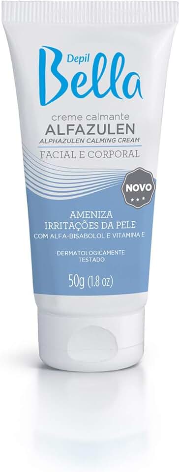 Depil Bella - Creme Facial e Corporal Hidratante Calmante Alfazulen 50g