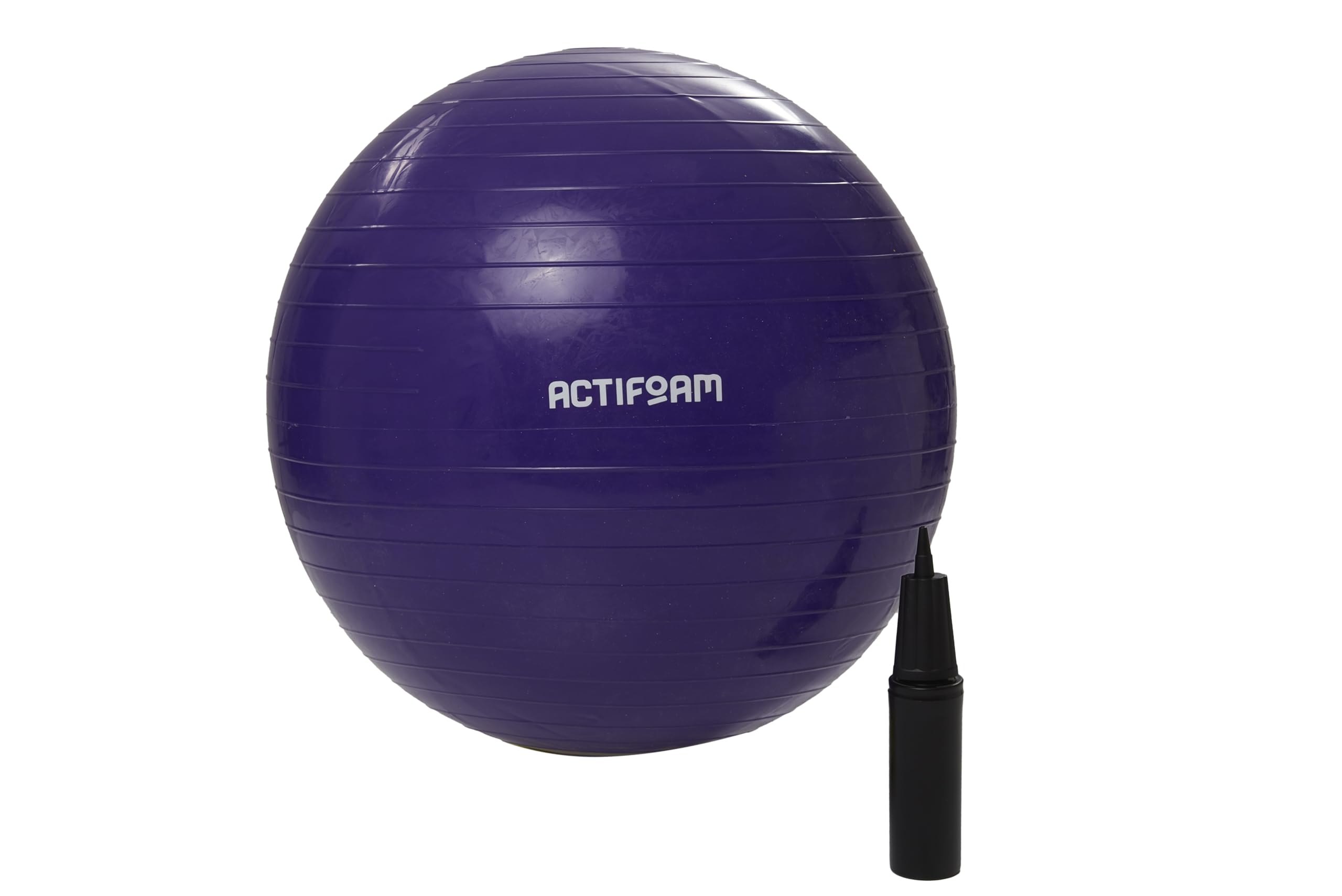 Actifoam Mor 65 cm Pilates Topu ve Şişirme Pompası - Yoga ve Pilates Egzersiz Topu