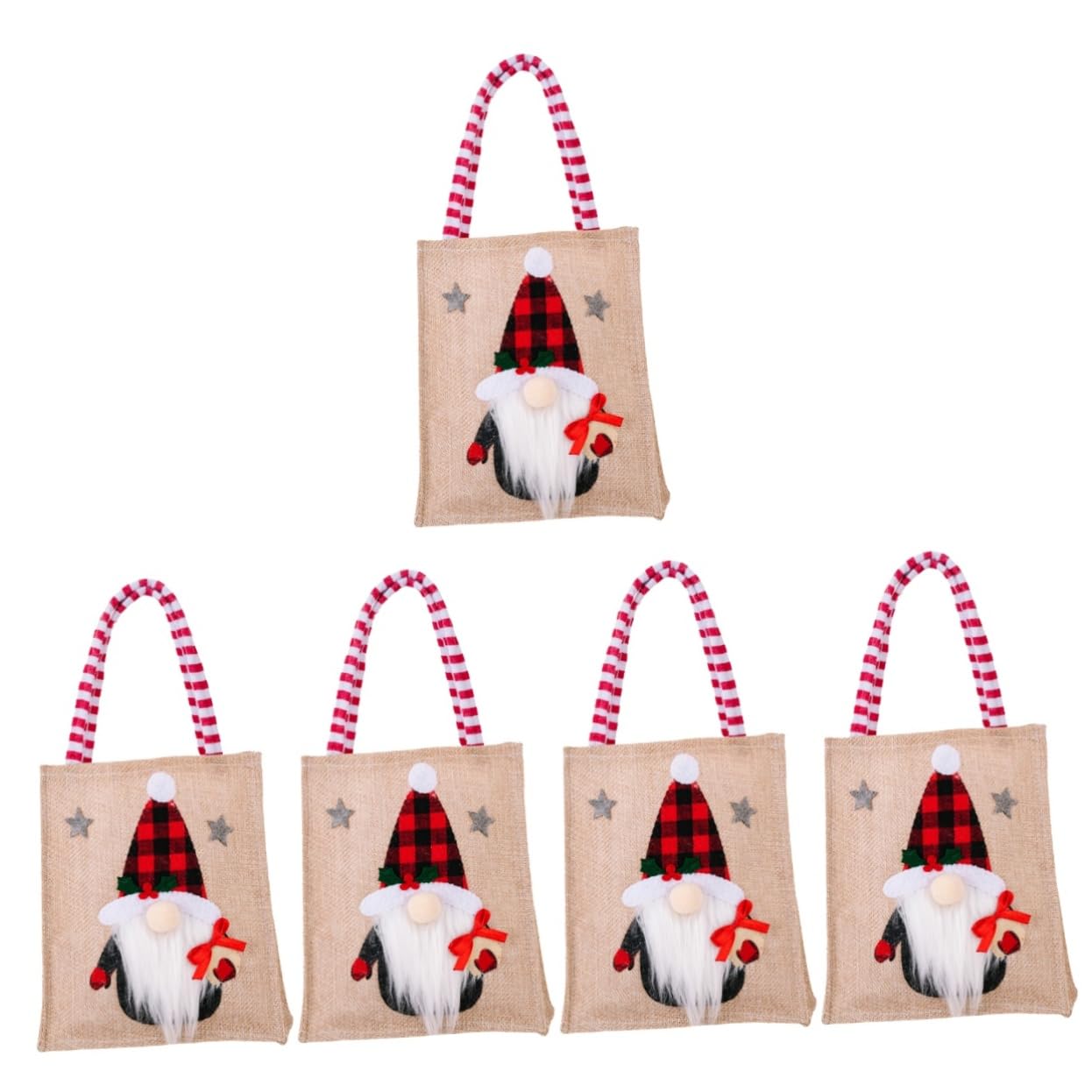 Bolsas de manzanas de Navidad PRETYZOOM de lona lavable para evitar roturas de dulces