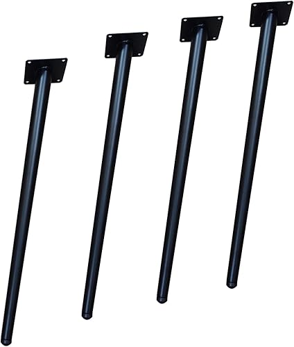 DEPLK Patas oblicuas de metal para muebles de 28 pulgadas, patas de hierro para mesa de bricolaje, patas de gabinete reemplazables para tocador,
