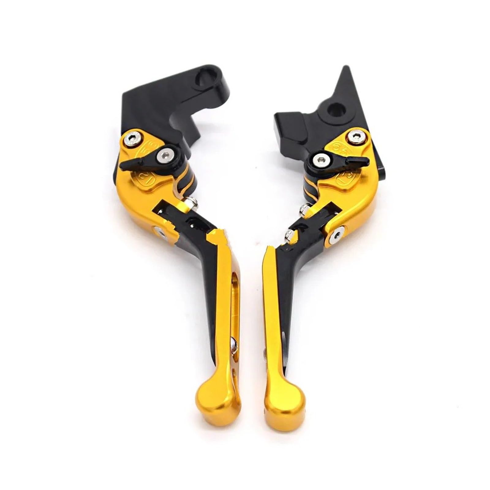 JWQEBNS Motorcycle Brake Clutch Levers for GSXR 600 750 1000 K1 K2 K3 K4 K5 K6 K7 K8 K9 Motorcycle Accessories CNC Adjustable Folding Brake Clutch Levers(Golden)