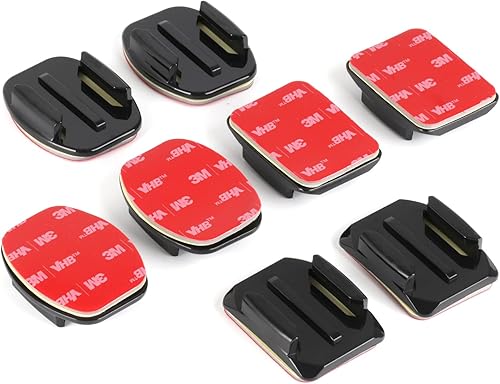 Vista 7 de HSU Soportes adhesivos para casco, planos + curvos 3M adhesivos compatibles con GoPro Hero 13/12/11/10/9/8/7/6/5 AKASO Campark DJI Osmo Action 4/3