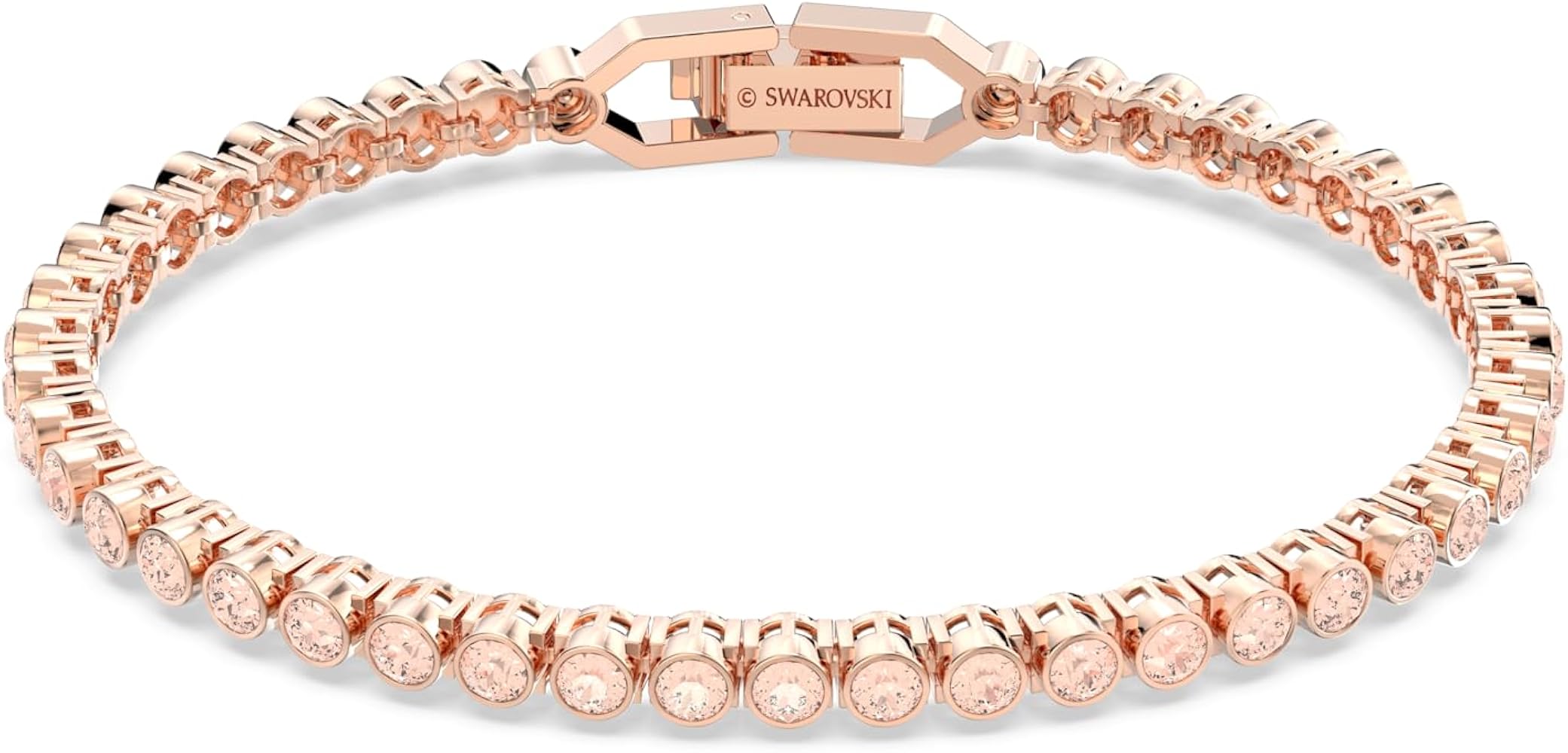 Amazon.com: Swarovski Imber Emily Tennis bracelet, Round cut, Pink