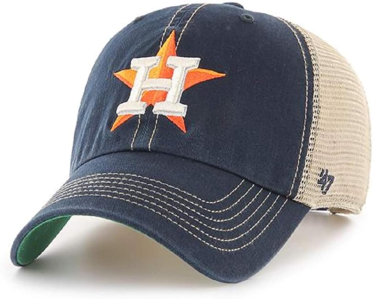 '47 MLB Trawler Team Color Mesh Trucker Clean Up Adjustable Hat, Adult One Size Fits All, Navy, One size