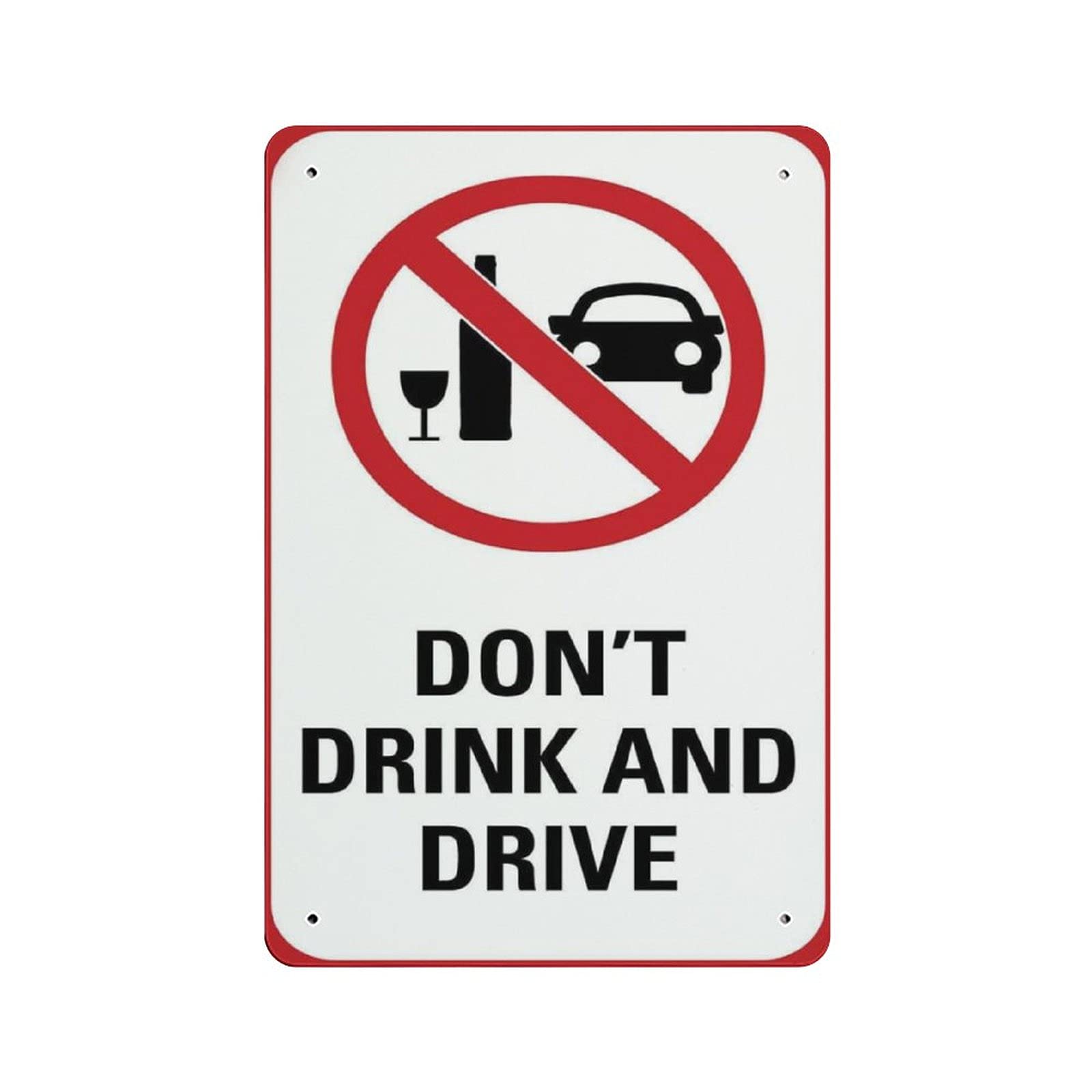 Metal Tin Sign Don't Drink And Drive Vintage Tin Poster Metal Sign Wall Decoration Country Kitchen Home Garage Decor 12"x8"
