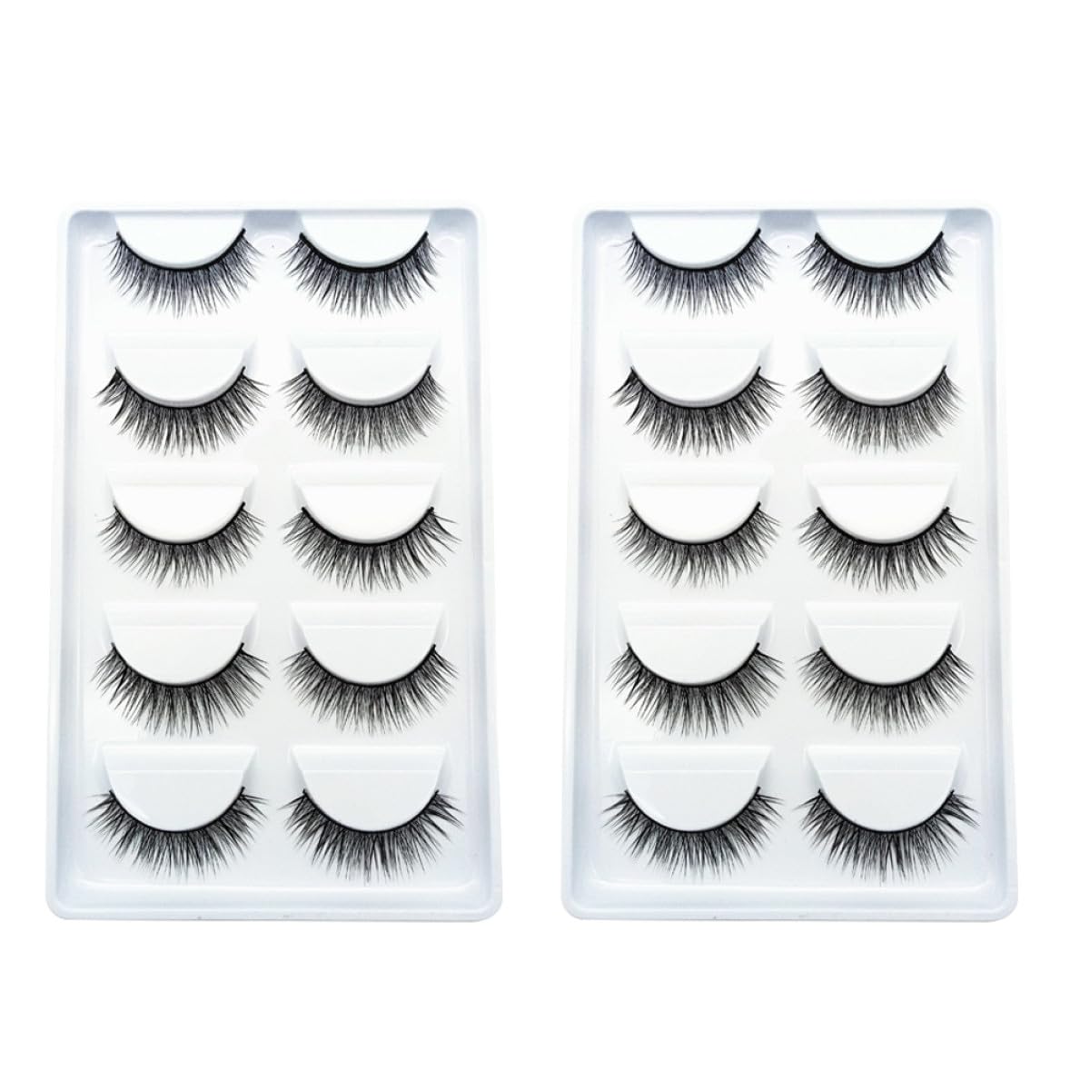 ULTECHNOVO 10 Paires Faux Cils Naturels Effet 3D Doux Confortables Accessoires Maquillage Beauté Professionnels