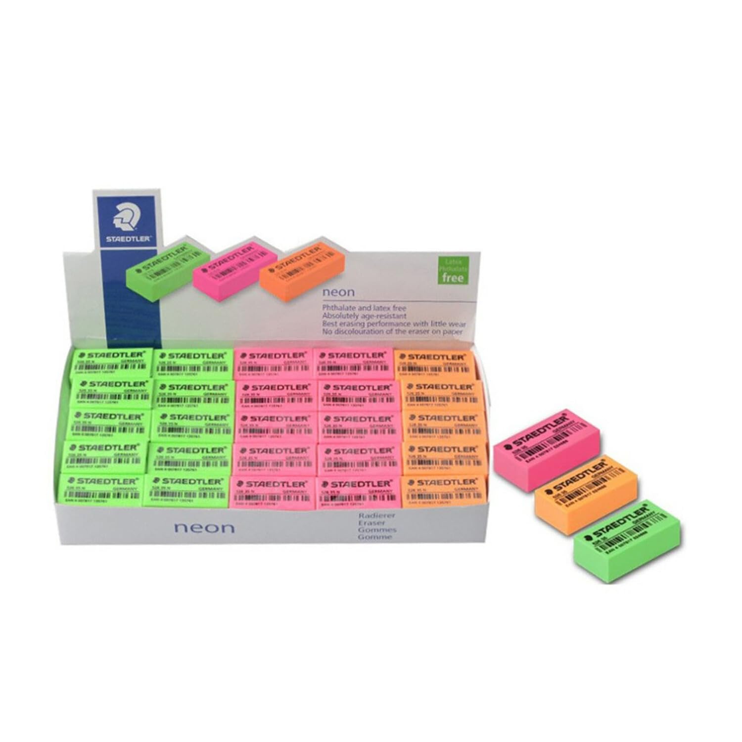 5 X STAEDTLER MARS ERASER PLASTIC RUBBER ERASERS