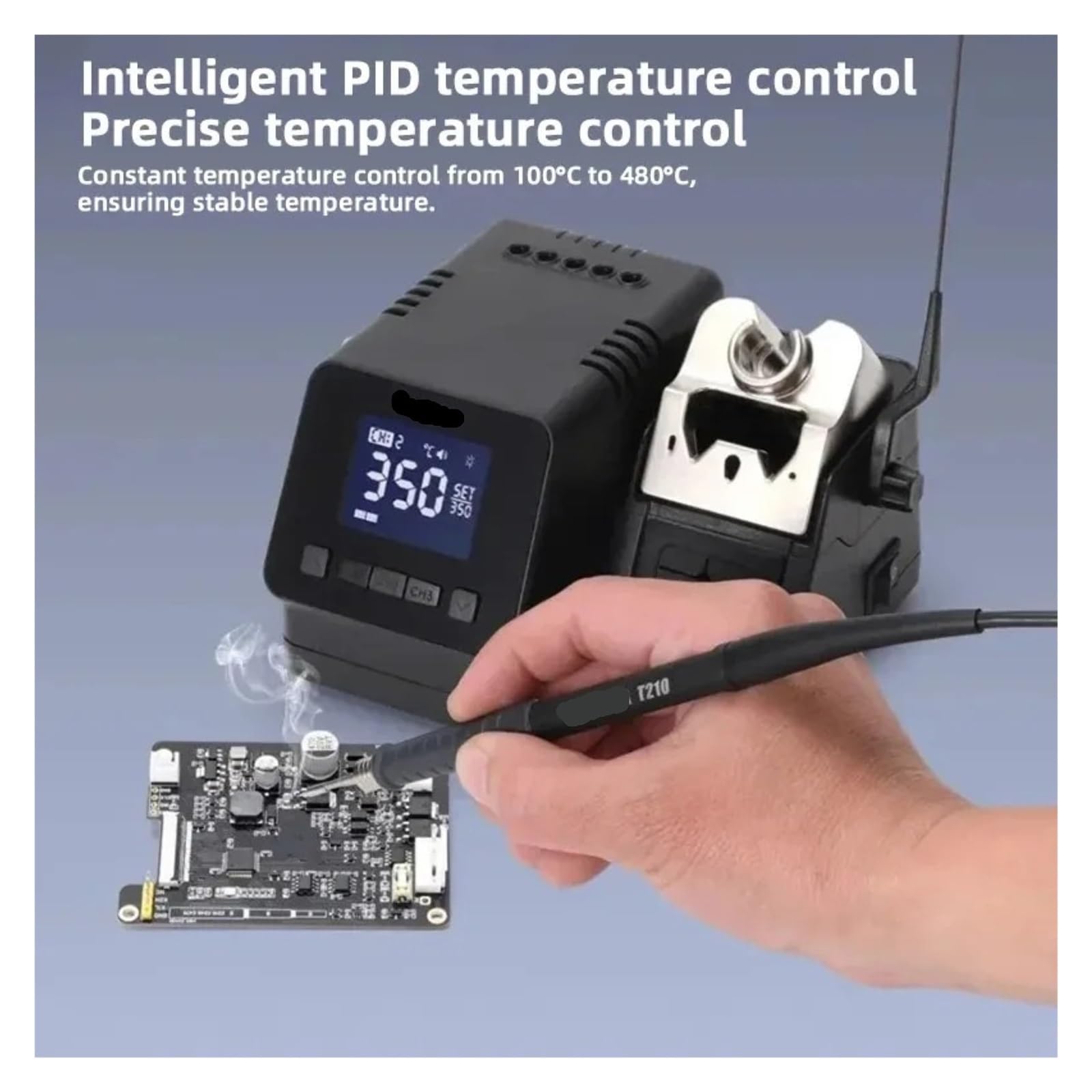 Stazione di saldatura, Stazione di saldatura intelligente T23 da 120 W, supporta T210 T245 T115 gestisce lo strumento PCB per schermo LCD