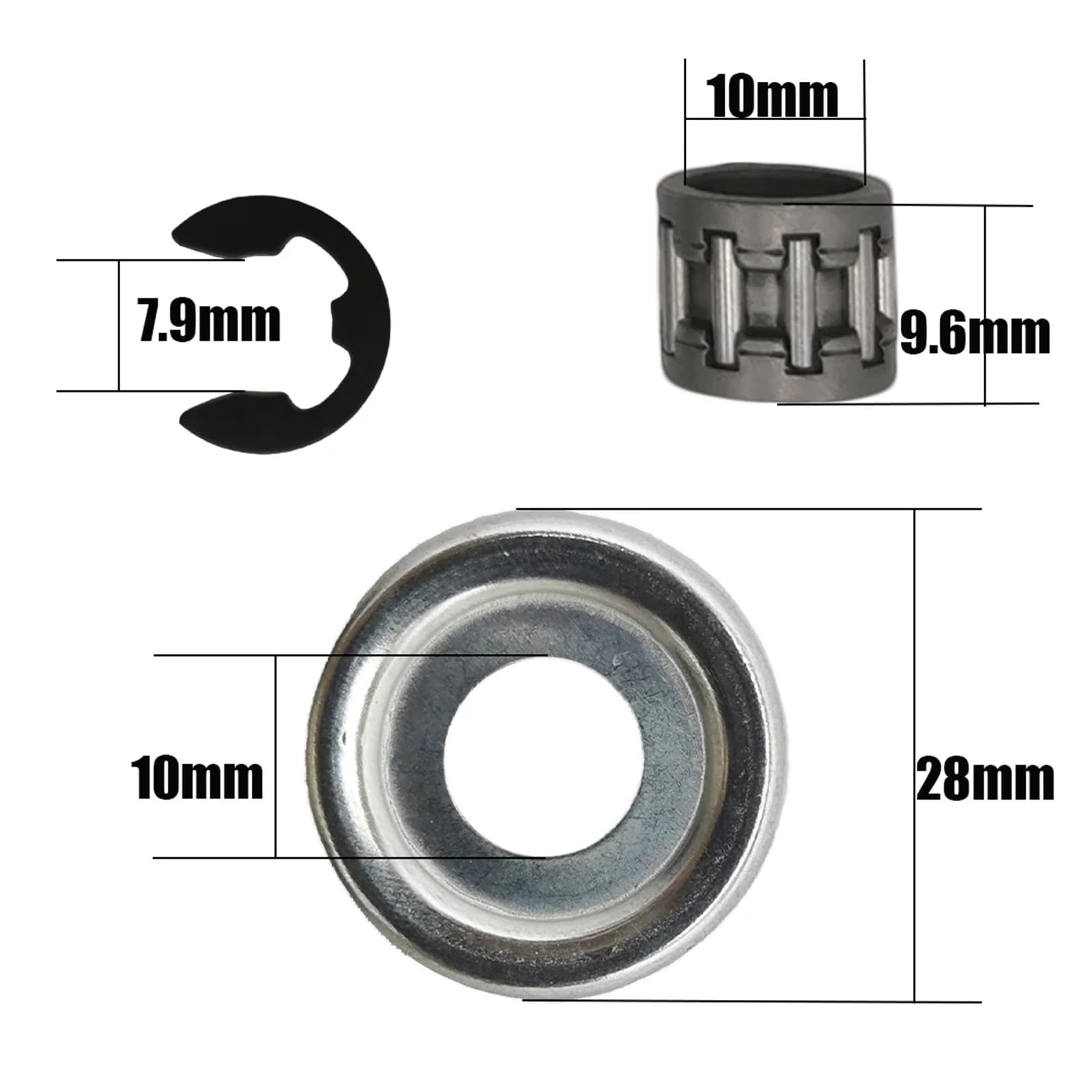 Zestaw bębna sprzęgła zębatego 3/8" 6T do piły łańcuchowej Stihl MS171 MS181 MS211 z łożyskiem igiełkowym i przekładnią ślimakową