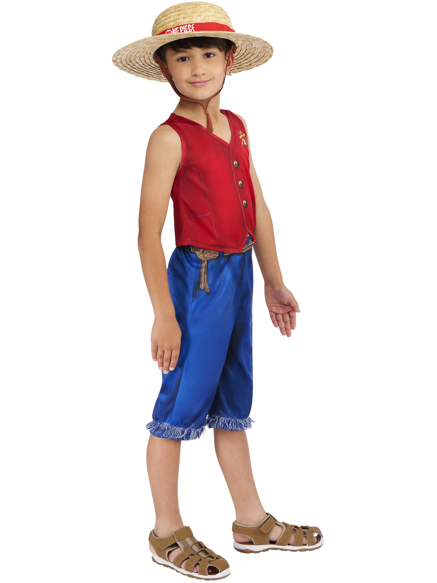 Rubies Official One Piece Monkey D. Luffy Child Costume, Kids Fancy Dress