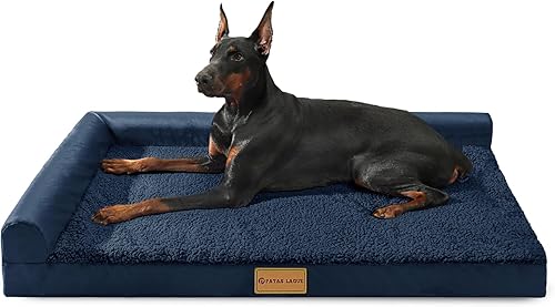 Miniatura 15 de Patas Lague Cama ortopédica XL para perros de tamaño grande de 42 x 28 pulgadas, sofá cama grande impermeable para mascotas con funda extraíble