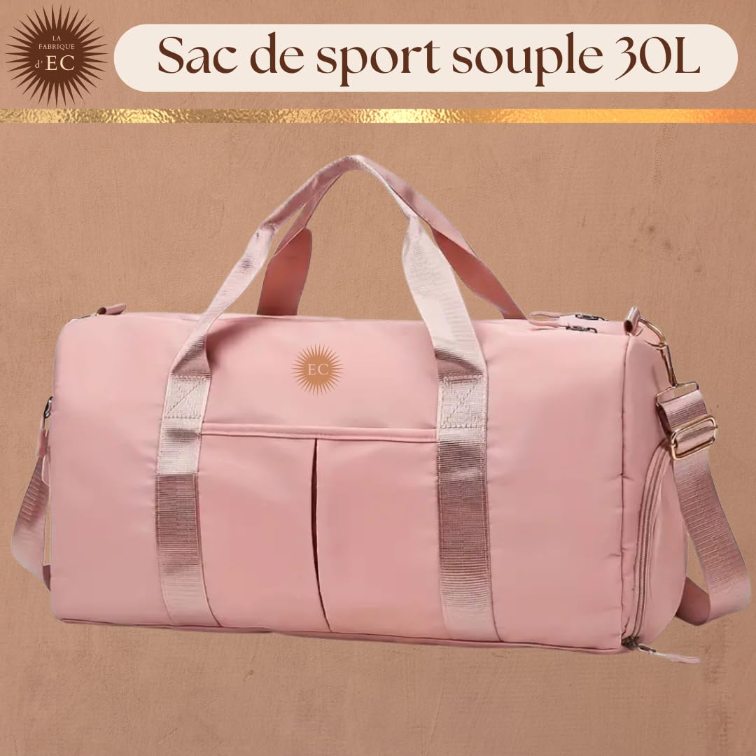 Sac de Sport Souple Rose 30L Gym La Fabrique d'EC