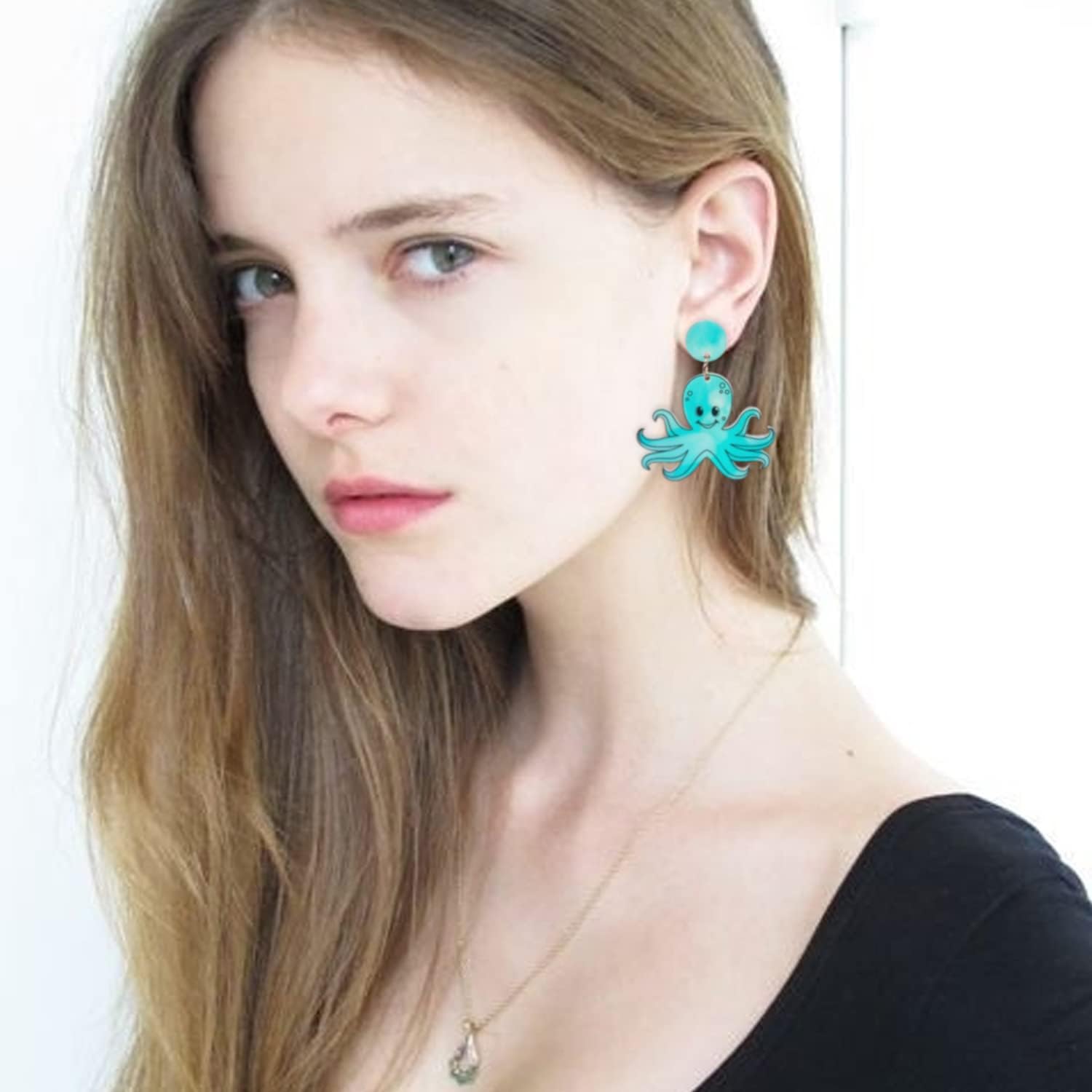 Dazzle Ocean Animal Acrylic Earrings Statement Fashion Drop Dangle Earrings Jewelry Gifts For Women - Image 4