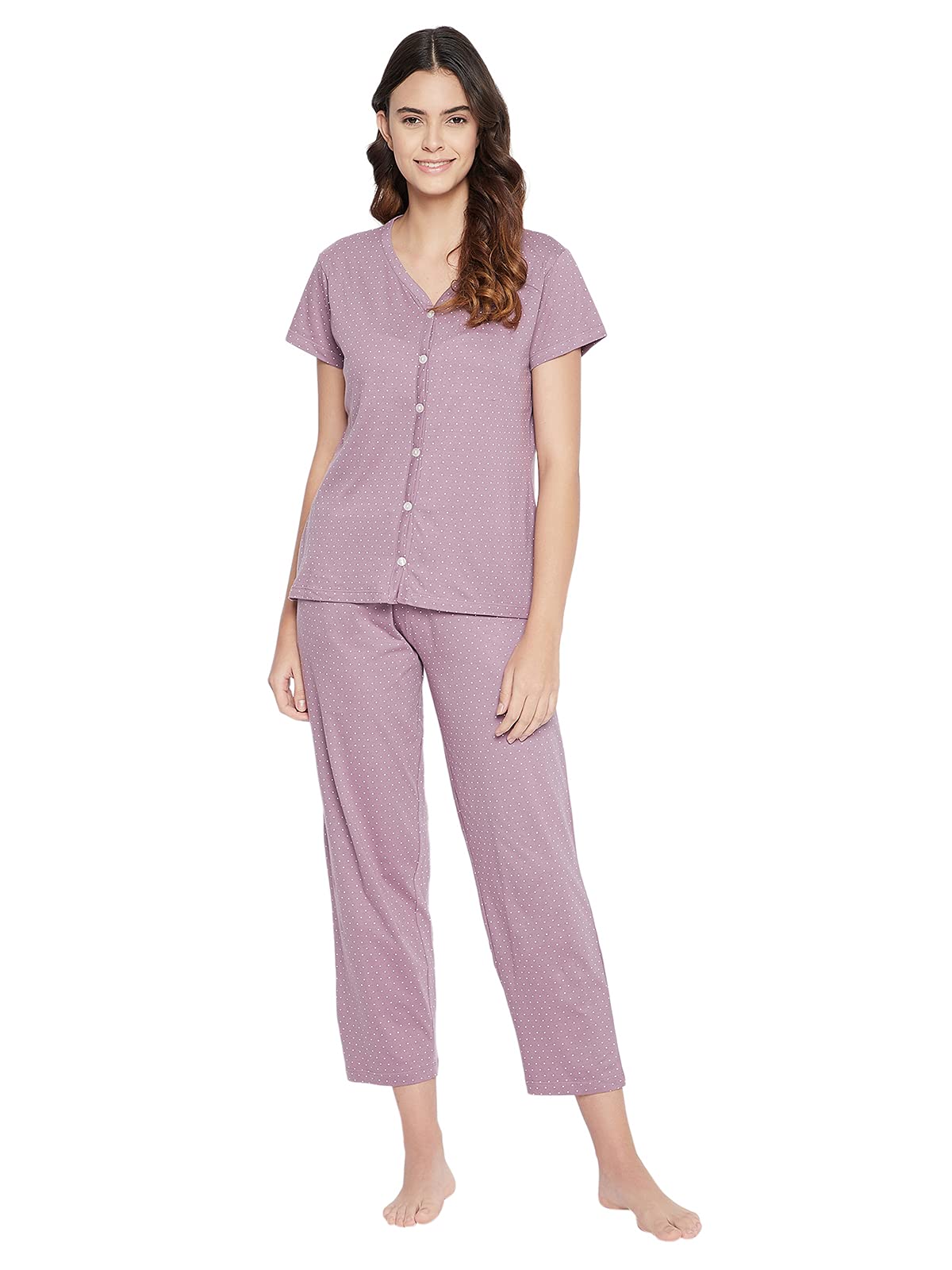 Women's Cotton Chic Basic Button Me Up Top & Pajama Set-image-17