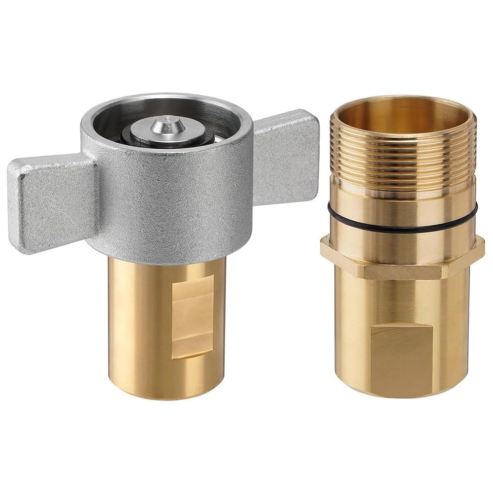 Juego de acopladores hidráulicos de desconexión rápida de rosca de latón NPT de 1 pulgada, conector de alta presión de 3000 PSI para remolque volquete y equipo de pozo de petróleo