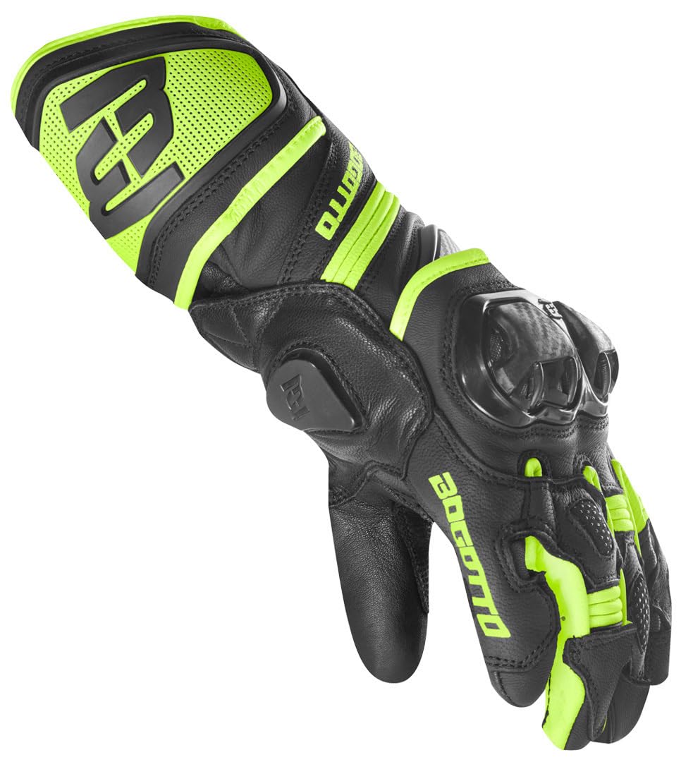 Bogotto Veloce Rękawice motocyklowe, czarny/neonowy, 3XL